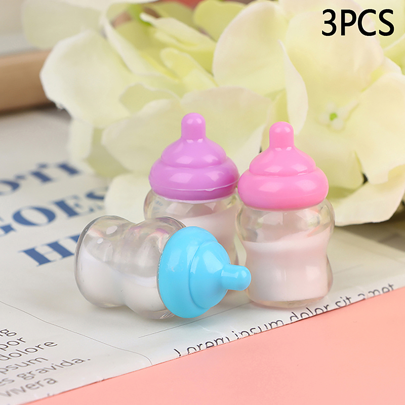 Baby Nursery Sets - 3 Pcs Dollhouse Miniature Baby Bottle
