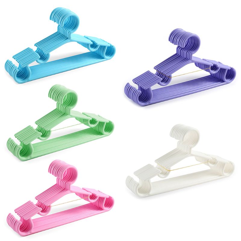 Baby Nursery Uniform - 10 Pcs/Set Plastic Baby Clothes Hanger