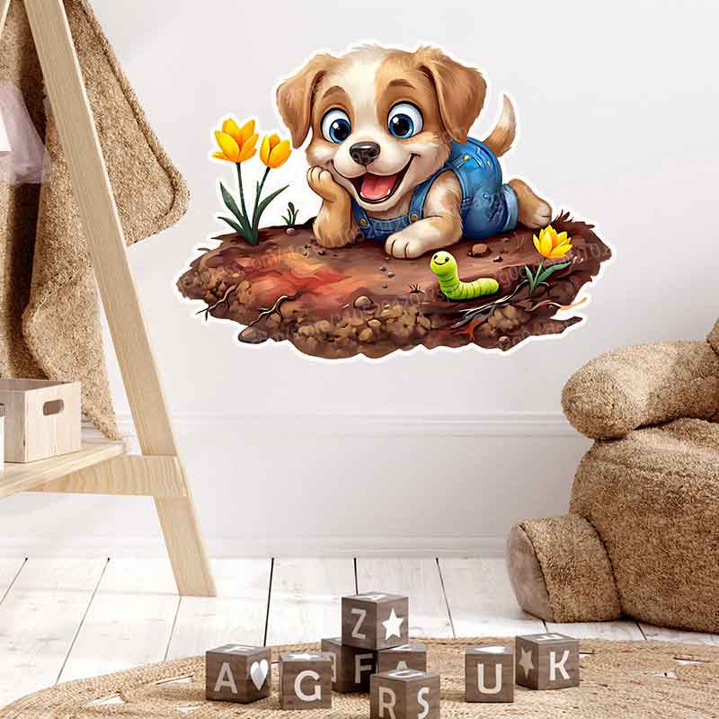 Woodland Baby in Garden Mural  - Baby Nursery Mural Wallpaper ulasan dan harga