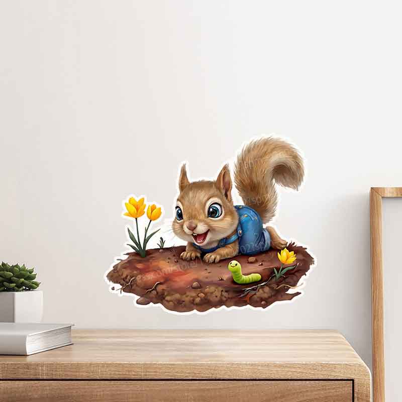 Woodland Baby in Garden Mural  - Baby Nursery Mural Wallpaper ulasan dan harga