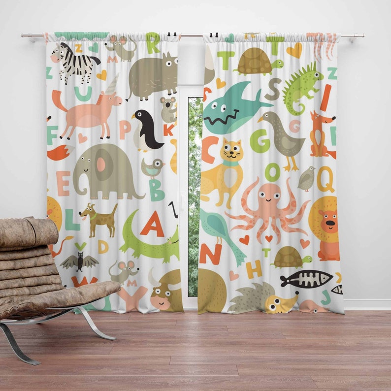 ABC Alphabet Nursery Curtain A - Baby Nursery Youtube ulasan dan harga
