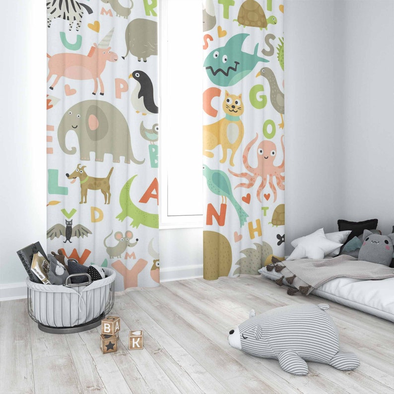 ABC Alphabet Nursery Curtain A - Baby Nursery Youtube ulasan dan harga