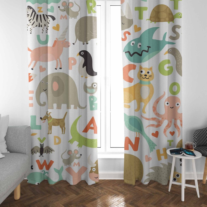 ABC Alphabet Nursery Curtain A - Baby Nursery Youtube ulasan dan harga