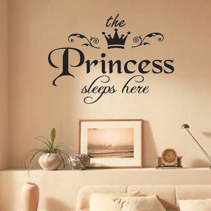 The Princess Sleeps Here Wall  - Baby Nursery Wallpaper Girl ulasan dan harga