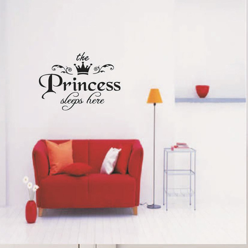 The Princess Sleeps Here Wall  - Baby Nursery Wallpaper Girl ulasan dan harga