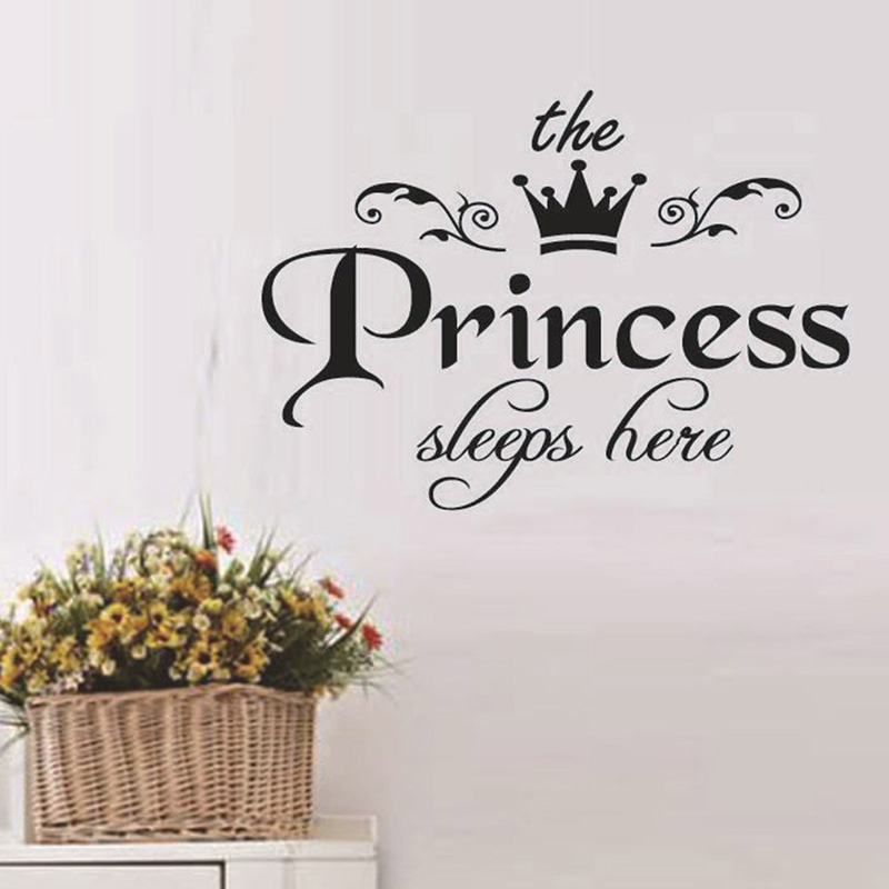The Princess Sleeps Here Wall  - Baby Nursery Wallpaper Girl ulasan dan harga