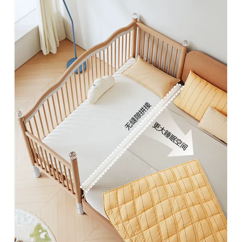 Solid Wood Baby Splicing Bed M - Baby Nursery Co ulasan dan harga
