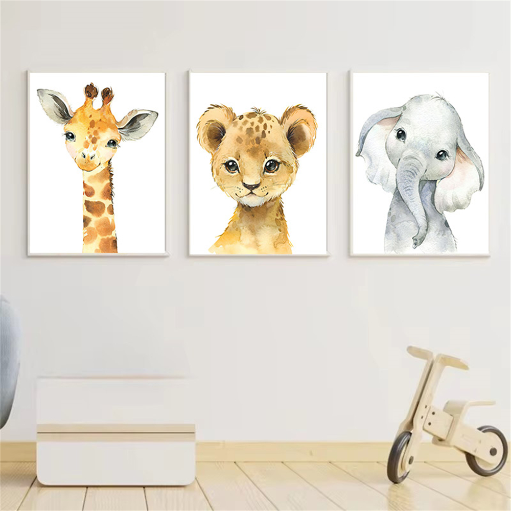 Safari Nursery Decor Set of 3  - Baby Nursery Animal Pictures ulasan dan harga
