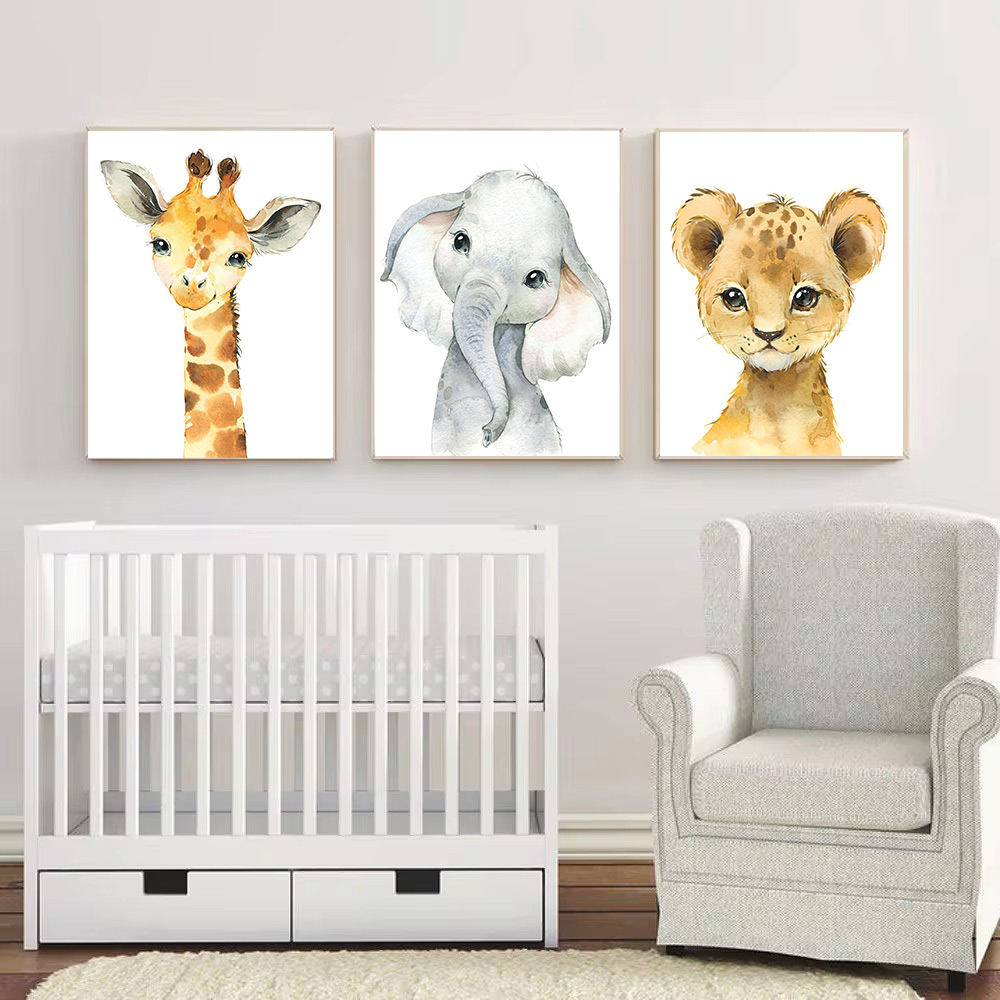 Safari Nursery Decor Set of 3  - Baby Nursery Animal Pictures ulasan dan harga