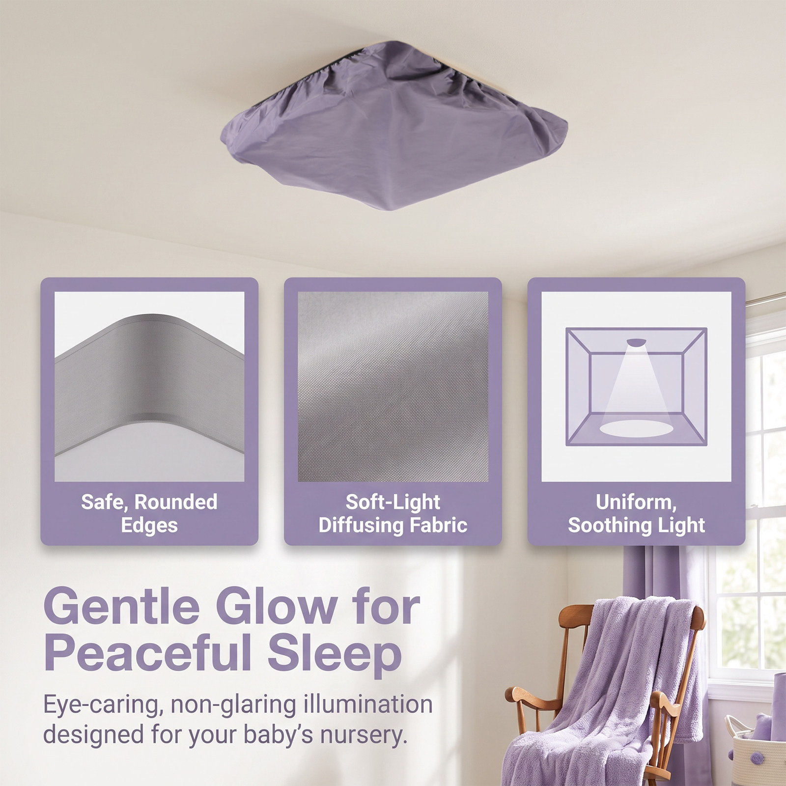 Baby Ceiling Light Fabric Lamp - Baby Nursery Light Shade ulasan dan harga