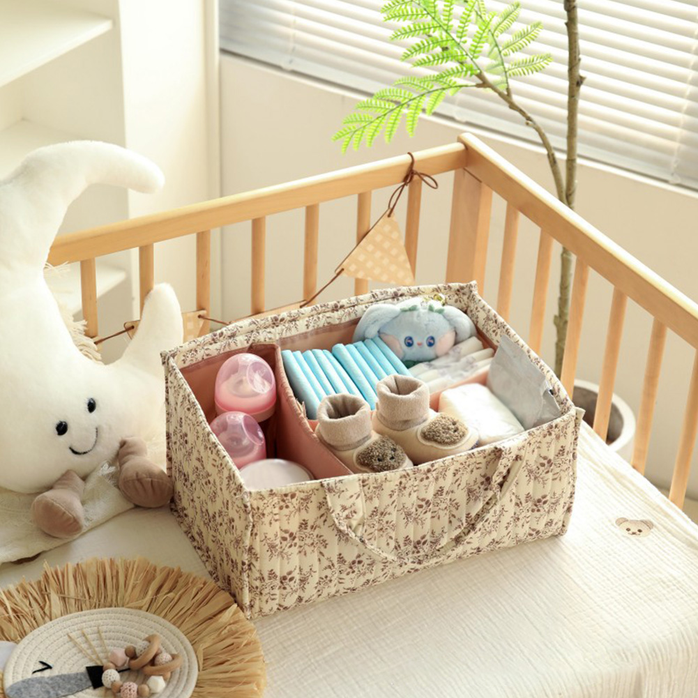 Floral Diaper Caddy Organizer  - Baby Nursery Must Haves ulasan dan harga