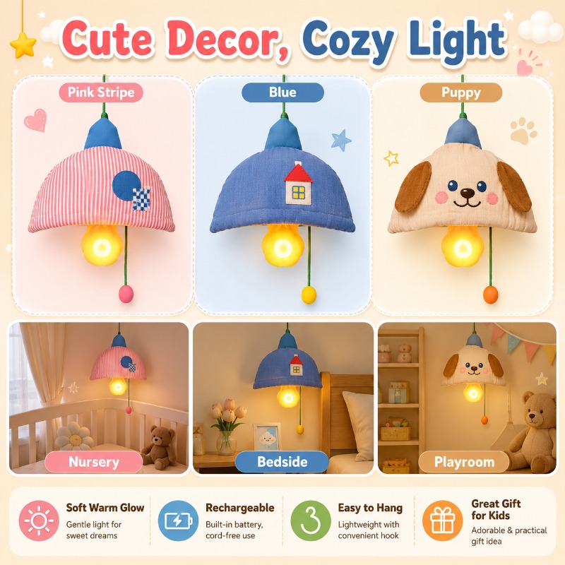 Rechargeable Hanging Night Lig - Baby Nursery Light Shade ulasan dan harga
