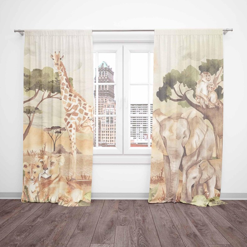 Mom and Baby Curtains Safari A - Baby Nursery Youtube ulasan dan harga