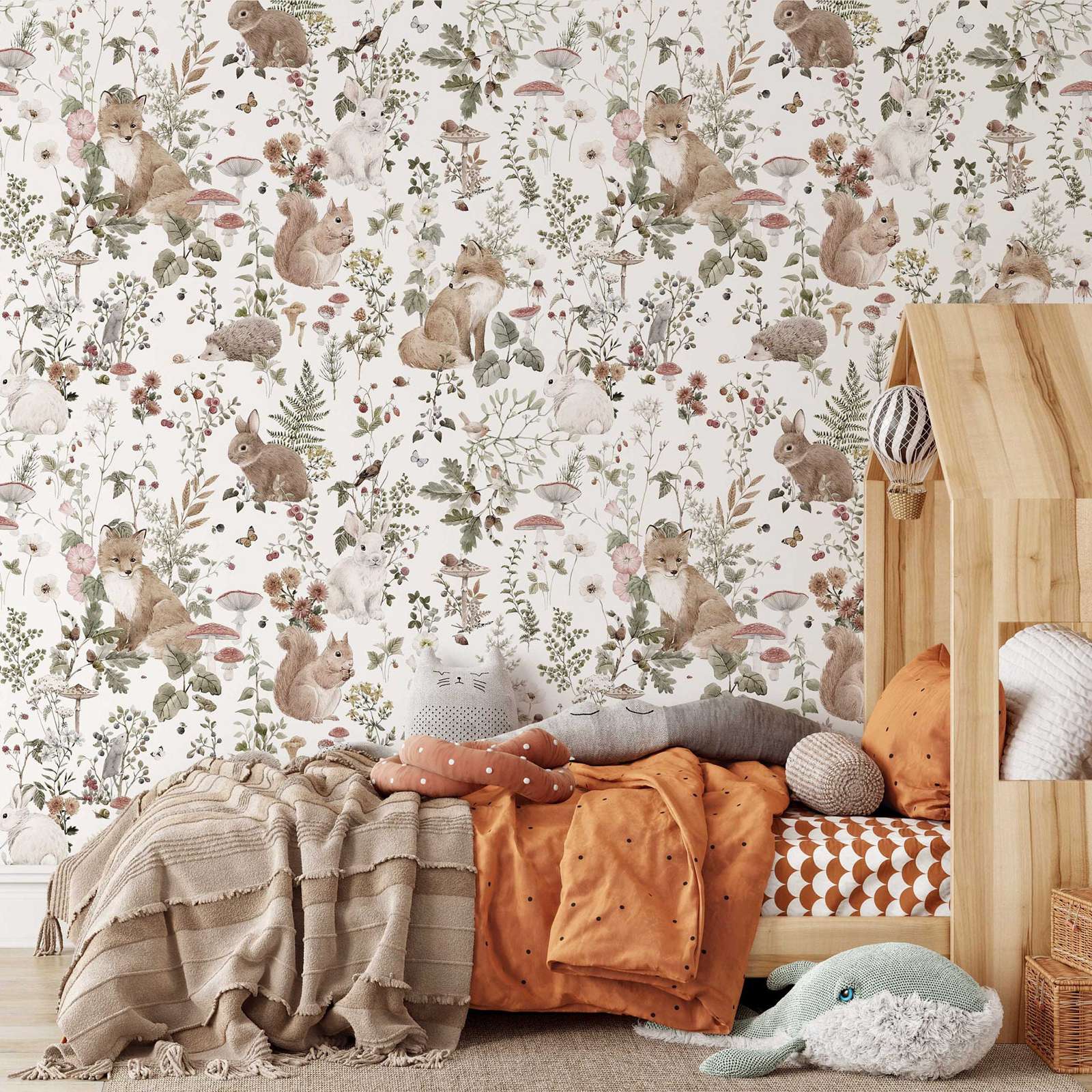 Forest Babies MuraL, Boys Nurs - Baby Nursery Mural Wallpaper ulasan dan harga
