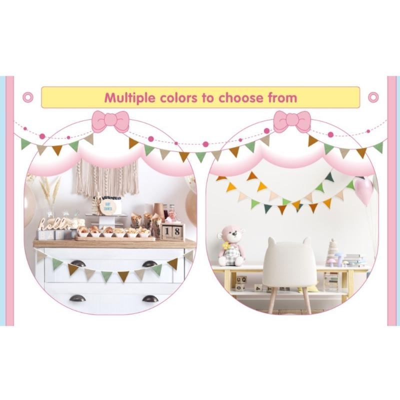  Soft Nursery Bunting Banners  - Baby Nursery Vintage ulasan dan harga