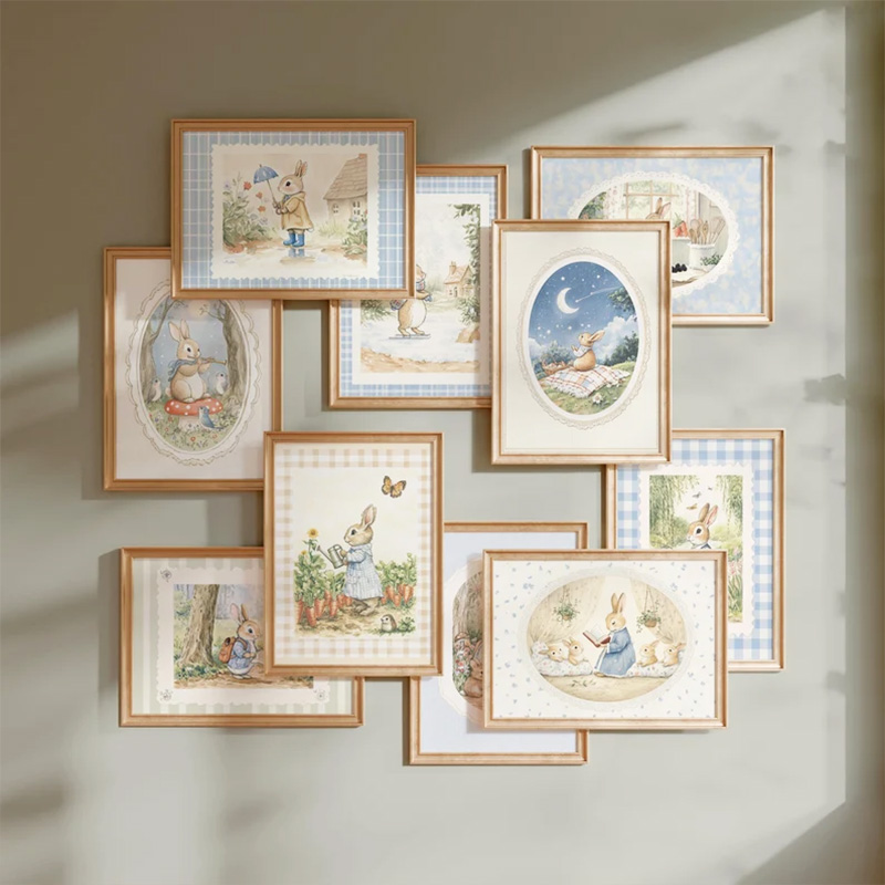 Vintage Boho Blue Plaid Rabbit - Baby Nursery Vintage ulasan dan harga