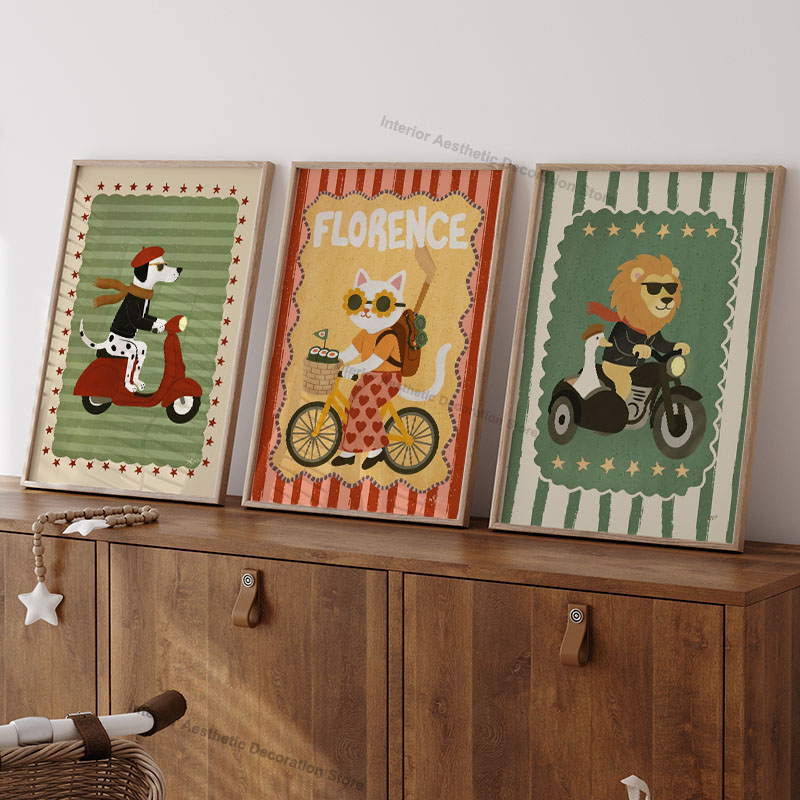Funny Cartoon Animals Vehicle  - Baby Nursery Animal Pictures ulasan dan harga