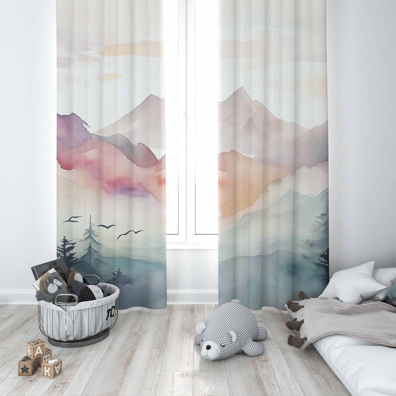 Mountain Forest Nursery Curtai - Baby Nursery Youtube ulasan dan harga