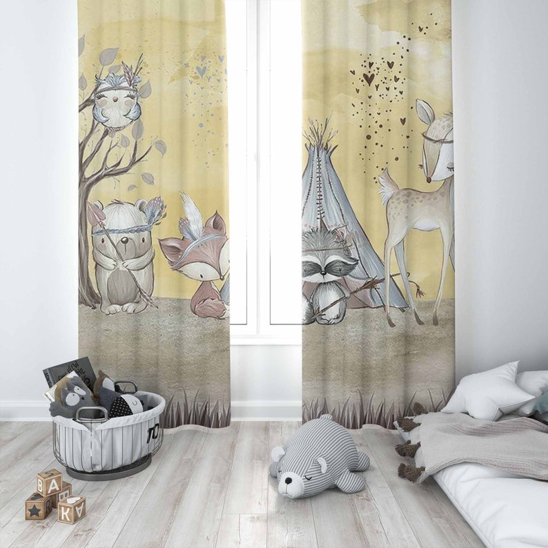 Boho Animals Nursery Curtain W - Baby Nursery Youtube ulasan dan harga
