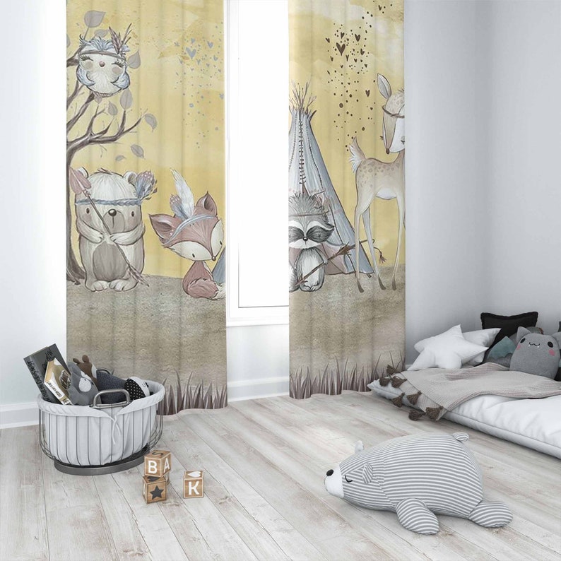 Boho Animals Nursery Curtain W - Baby Nursery Youtube ulasan dan harga