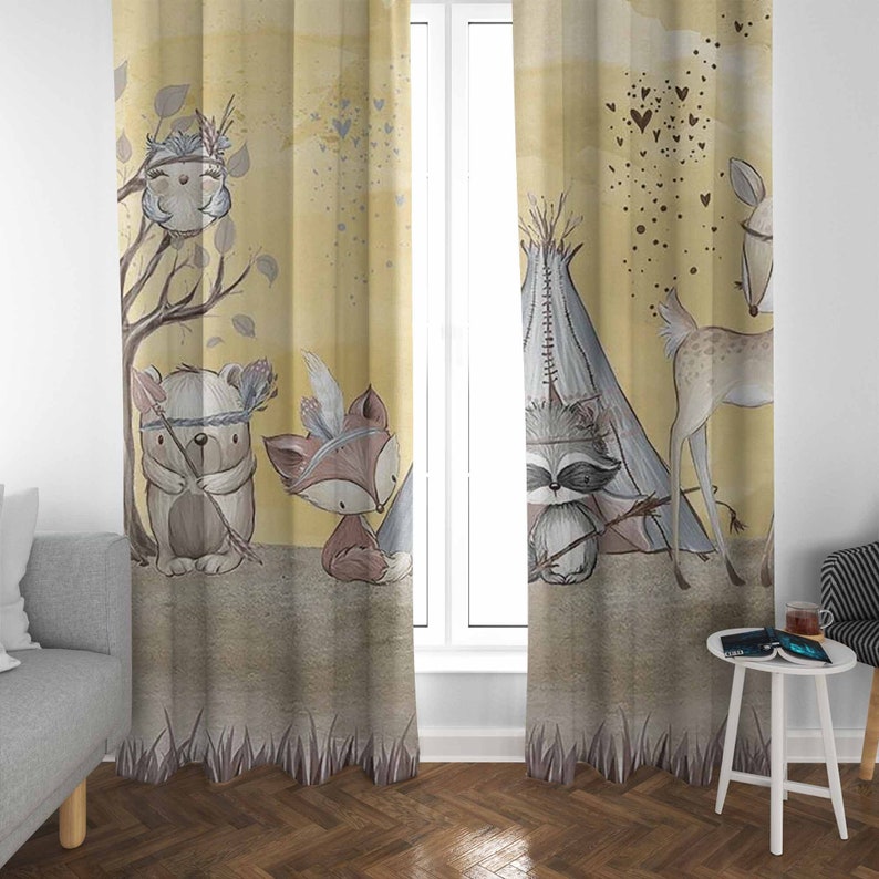 Boho Animals Nursery Curtain W - Baby Nursery Youtube ulasan dan harga