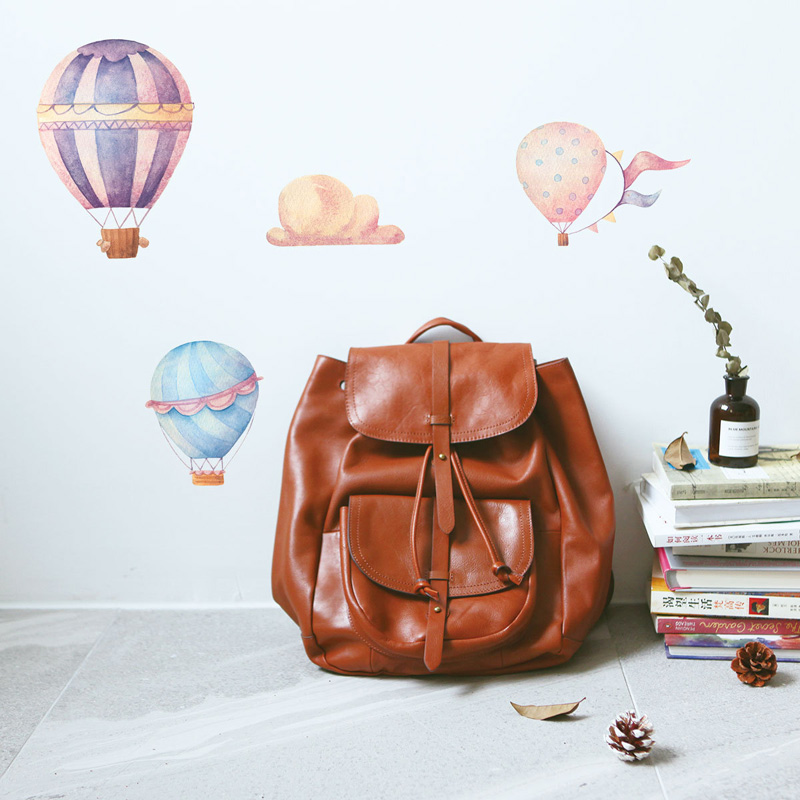 Creative Colorful Hot Air Ball - Baby Nursery Mural Wallpaper ulasan dan harga
