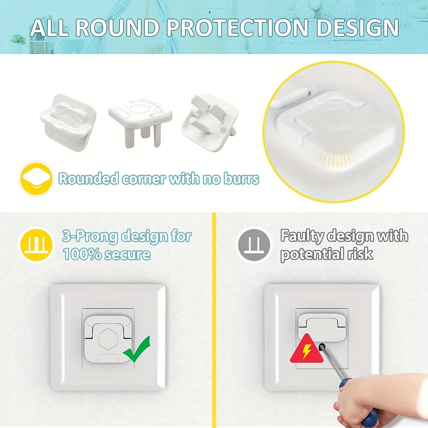 1/3/5/10/20Pcs Baby Safety Out - Outlet Cover Childproof ulasan dan harga
