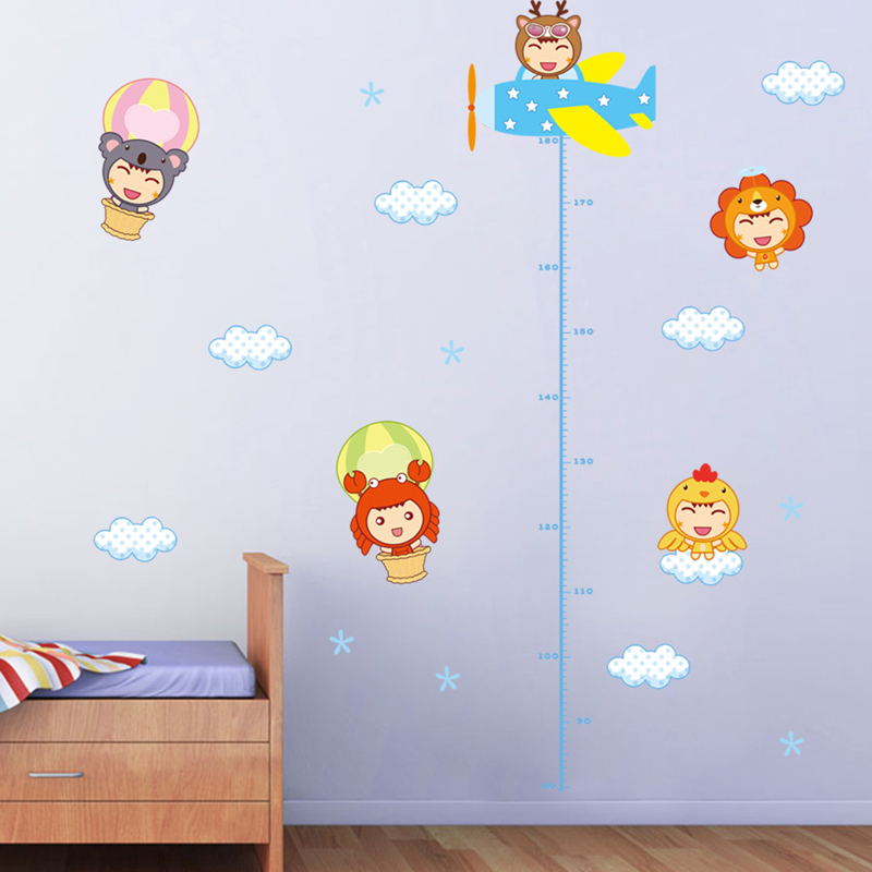 Cartoon Children Height Wall S - Baby Nursery Mural Wallpaper ulasan dan harga