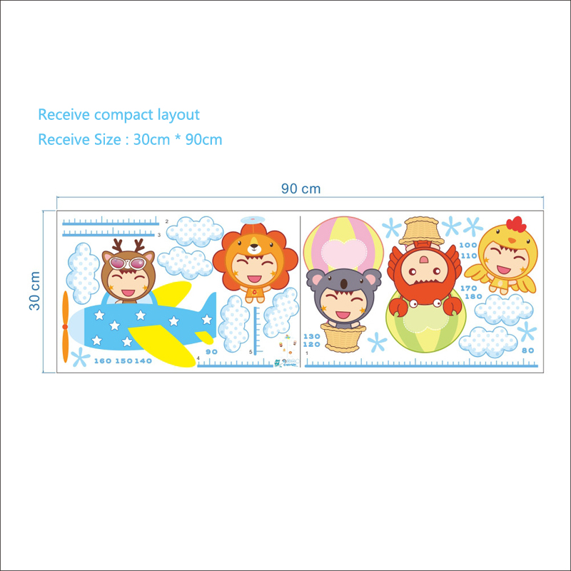 Cartoon Children Height Wall S - Baby Nursery Mural Wallpaper ulasan dan harga
