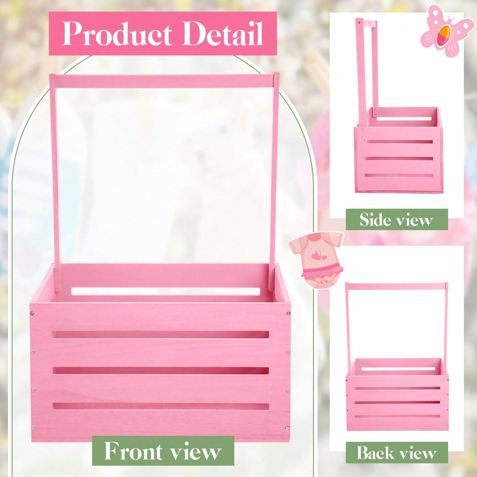 Wooden Baby Shower Crate Close - Baby Nursery Uniform ulasan dan harga