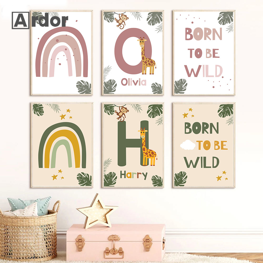 Nordic Jungle Animal Posters C - Baby Nursery Animal Pictures ulasan dan harga