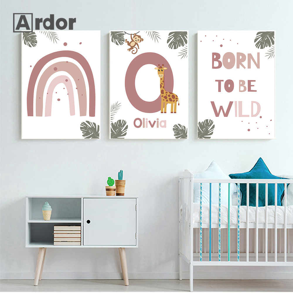 Nordic Jungle Animal Posters C - Baby Nursery Animal Pictures ulasan dan harga