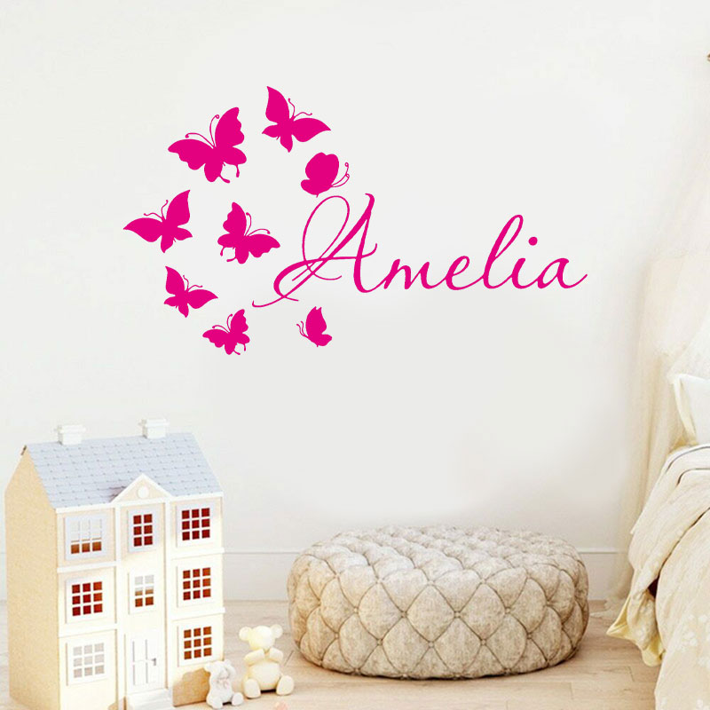 Personalized Girls Name Cartoo - Baby Nursery Wallpaper Girl ulasan dan harga