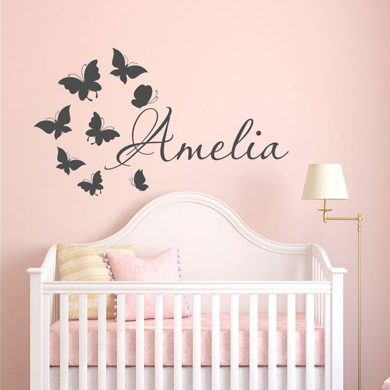 Personalized Girls Name Cartoo - Baby Nursery Wallpaper Girl ulasan dan harga