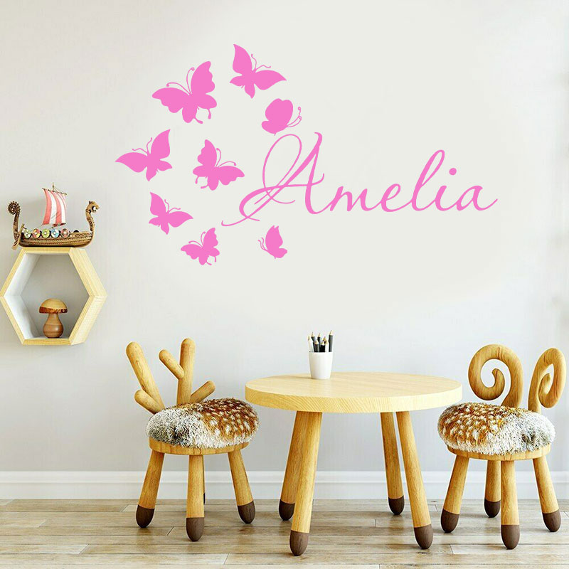 Personalized Girls Name Cartoo - Baby Nursery Wallpaper Girl ulasan dan harga