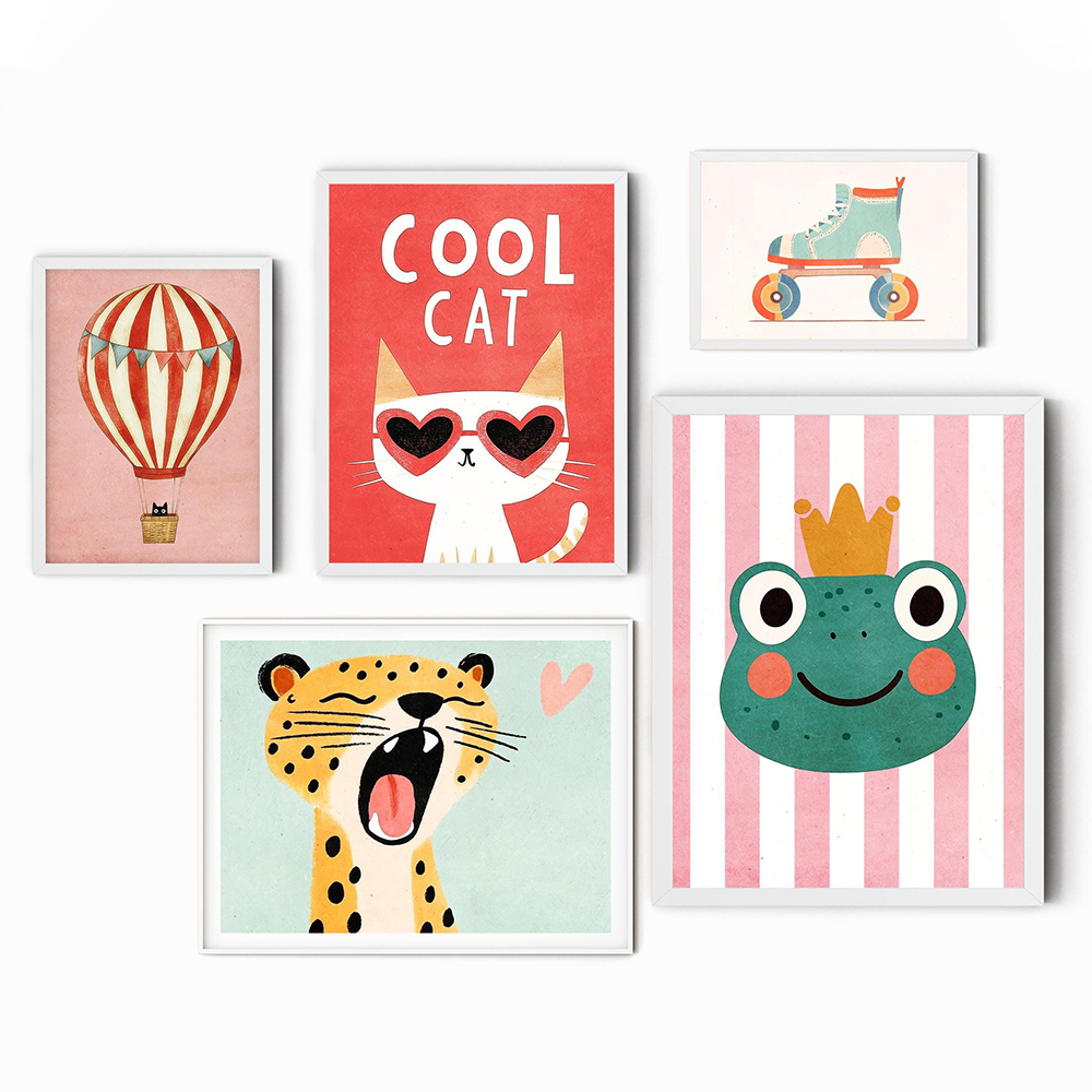 Funny Animals Tiger Lion Frog  - Baby Nursery Animal Pictures ulasan dan harga
