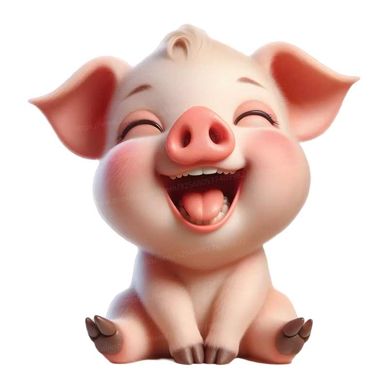 Cute Piggy Wall Sticker Baby K - Baby Nursery Mural Wallpaper ulasan dan harga