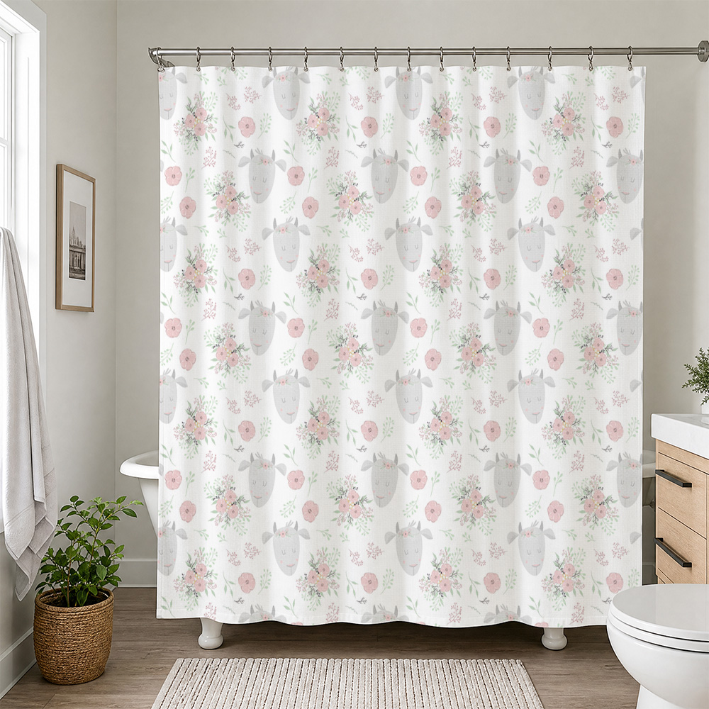 Cute Floral Baby Shower Curtai - Baby Nursery Accent Wall ulasan dan harga