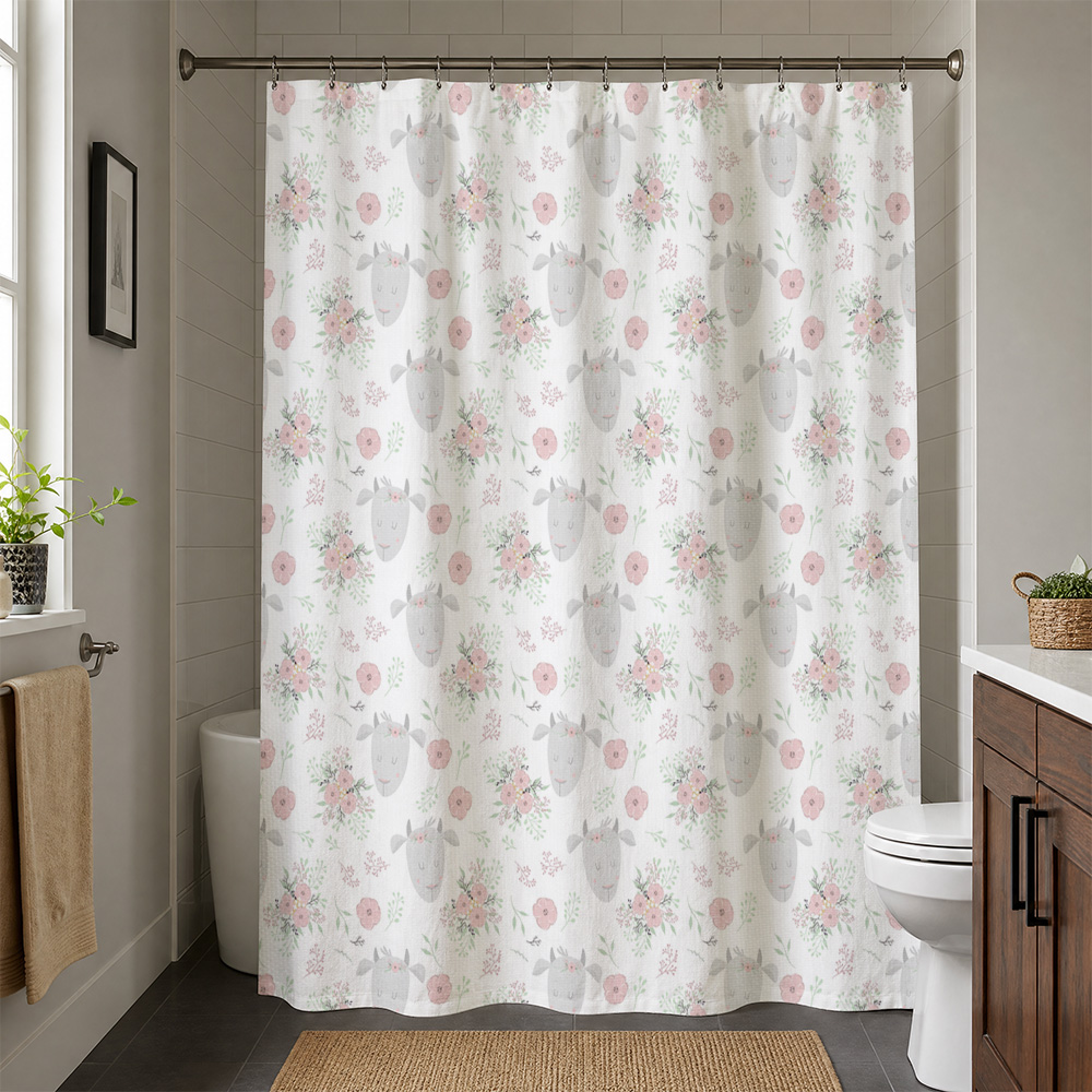 Cute Floral Baby Shower Curtai - Baby Nursery Accent Wall ulasan dan harga