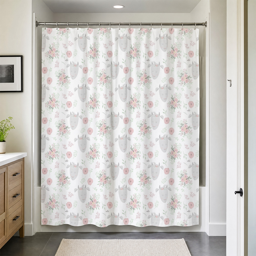 Cute Floral Baby Shower Curtai - Baby Nursery Accent Wall ulasan dan harga