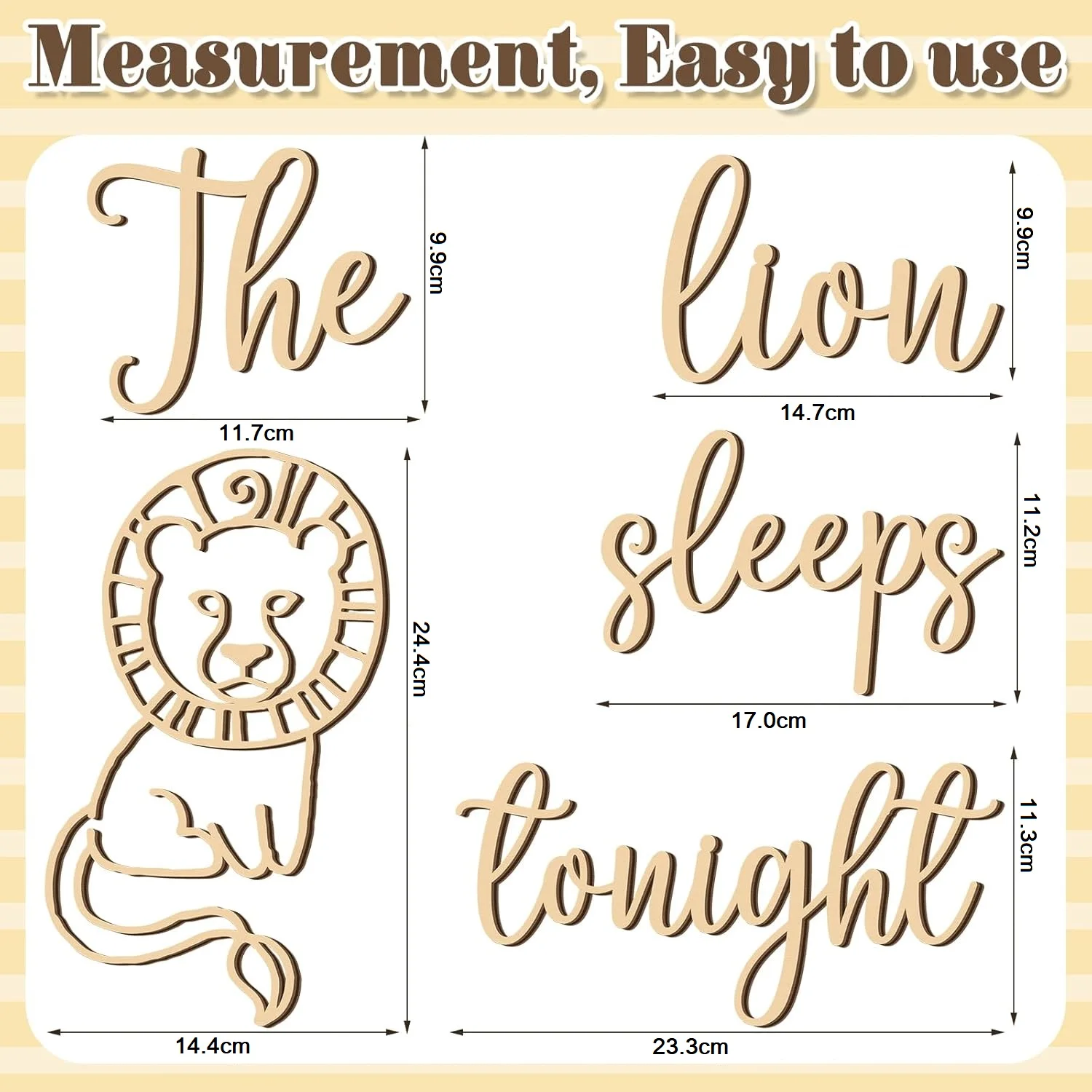 The Lion Sleeps Tonight Wooden - Baby Nursery Animal Theme ulasan dan harga