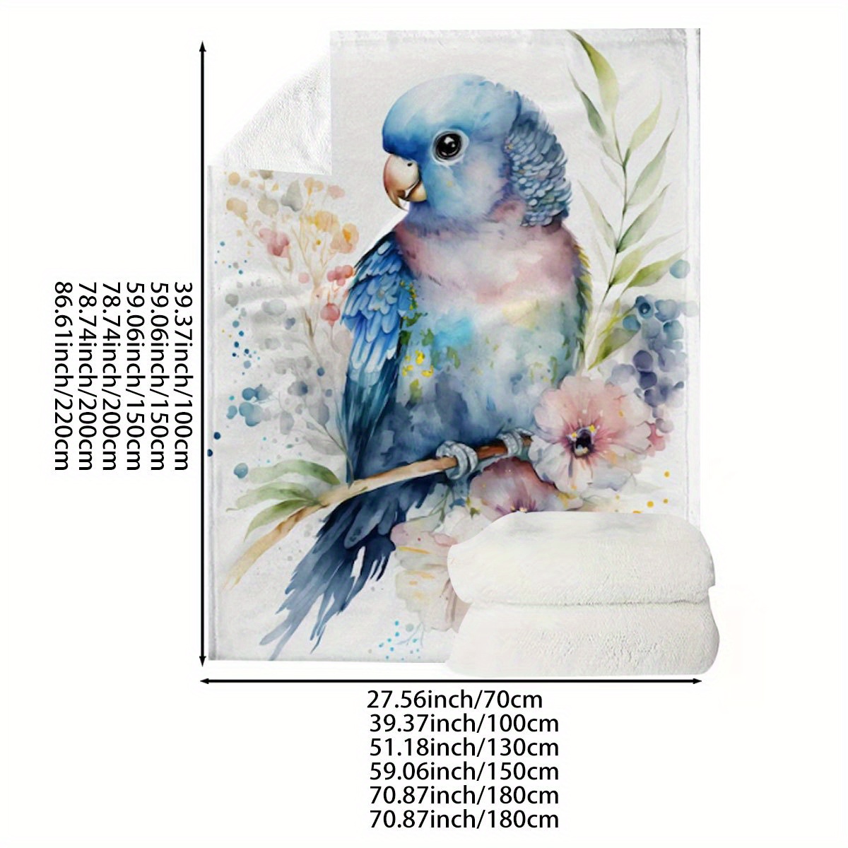 Watercolor Parrot Floral Blank - Baby Nursery Accent Wall ulasan dan harga