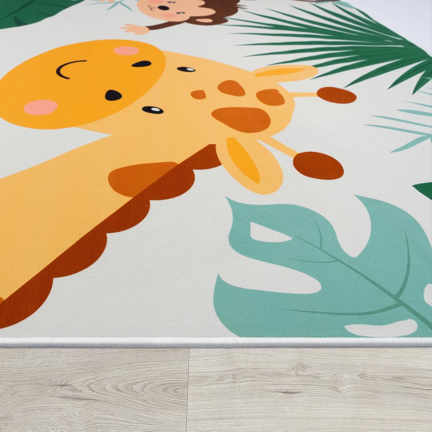 Soft Round Jungle Animal Print - Baby Nursery Animal Theme ulasan dan harga