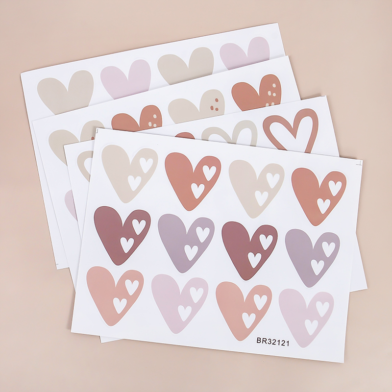 2pcs Lovely Hearts Ins Wall St - Baby Nursery Mural Wallpaper ulasan dan harga