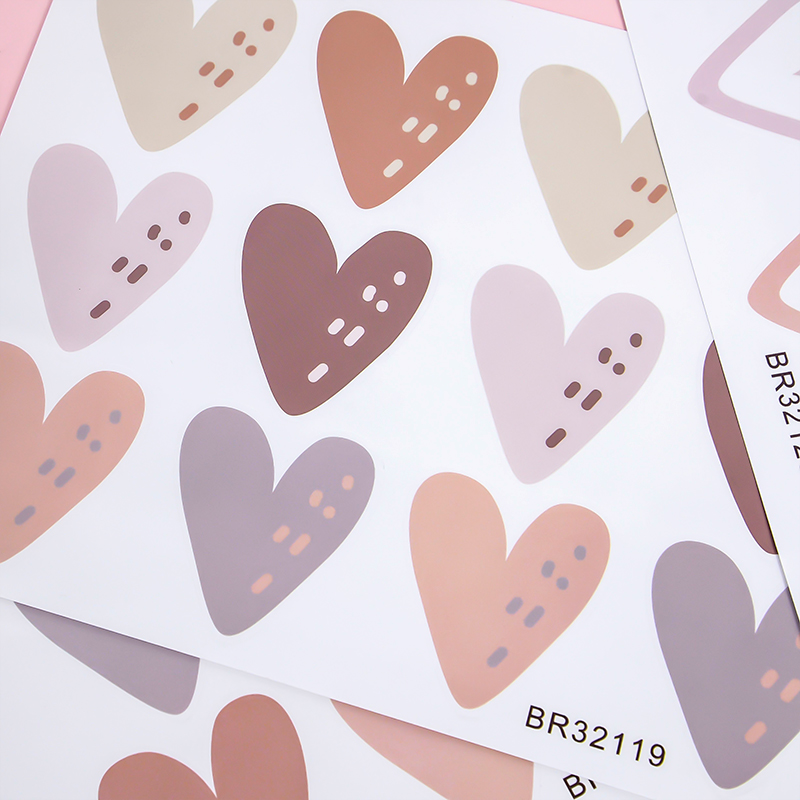 2pcs Lovely Hearts Ins Wall St - Baby Nursery Mural Wallpaper ulasan dan harga