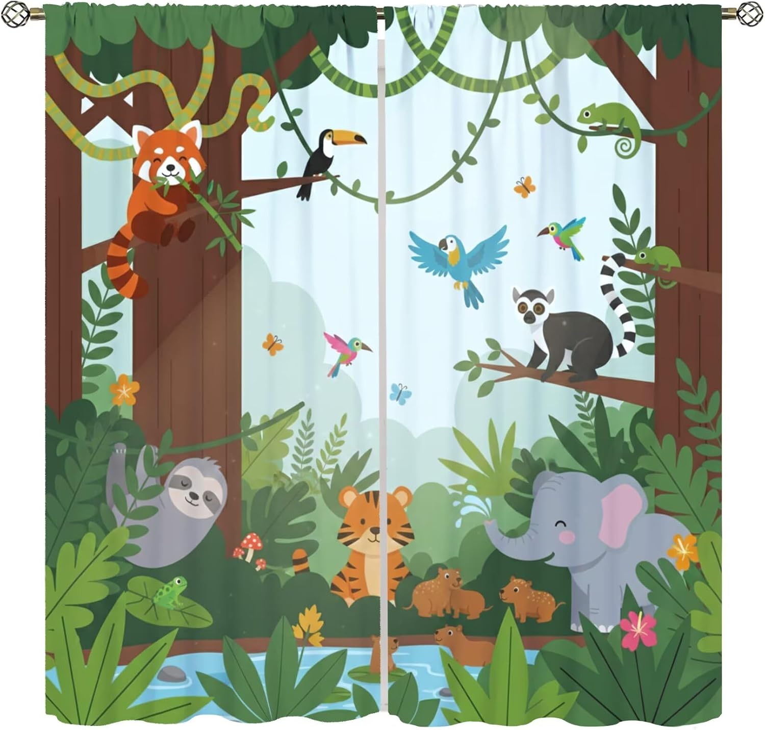 Aesthetic Tropical Jungle Anim - Baby Nursery Youtube ulasan dan harga