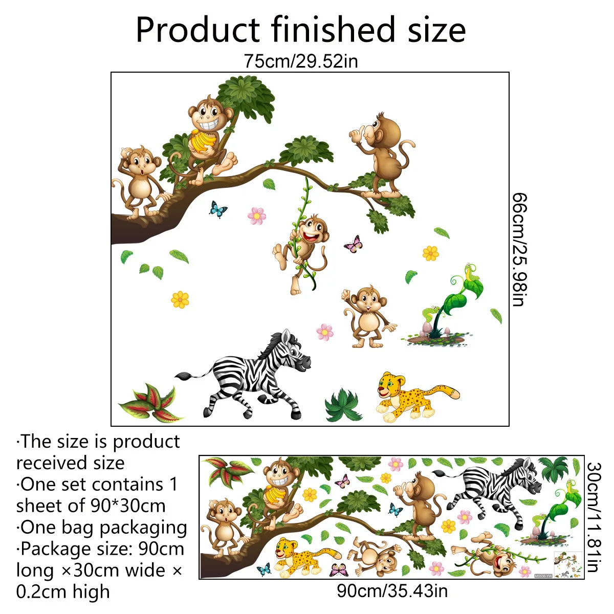 Forest Animal Lion Sloth Monke - Baby Nursery Wallpaper Girl ulasan dan harga