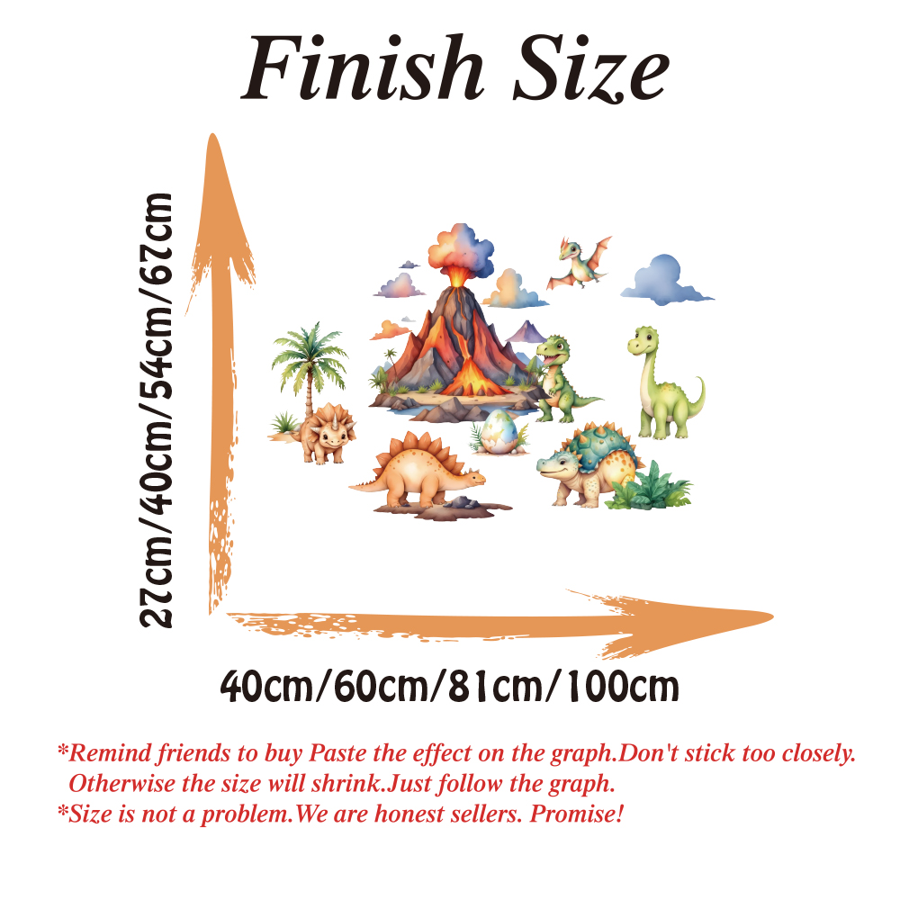 Cartoon Jungle Dinosaur Wall S - Baby Nursery Animal Theme ulasan dan harga