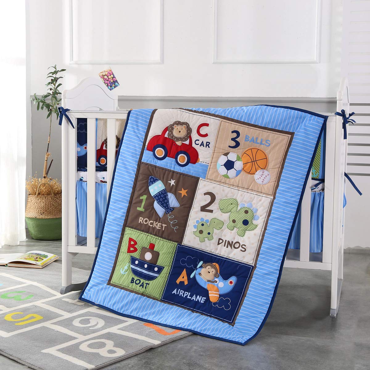 7Piece Crib Bedding Set Infant - Baby Nursery Sets ulasan dan harga