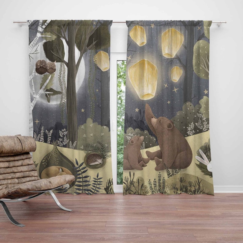 Woodland Nursery Curtains Anim - Baby Nursery Youtube ulasan dan harga